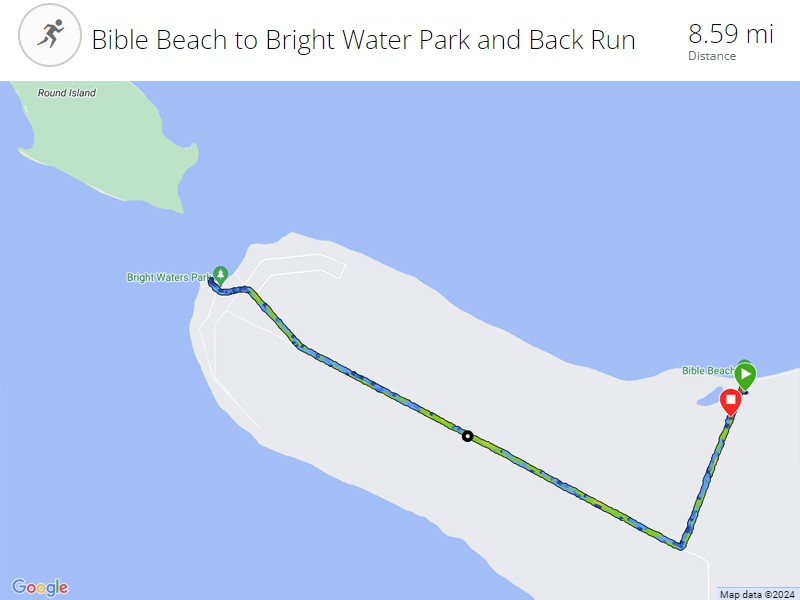 Bible Beach to Bright Waters Park