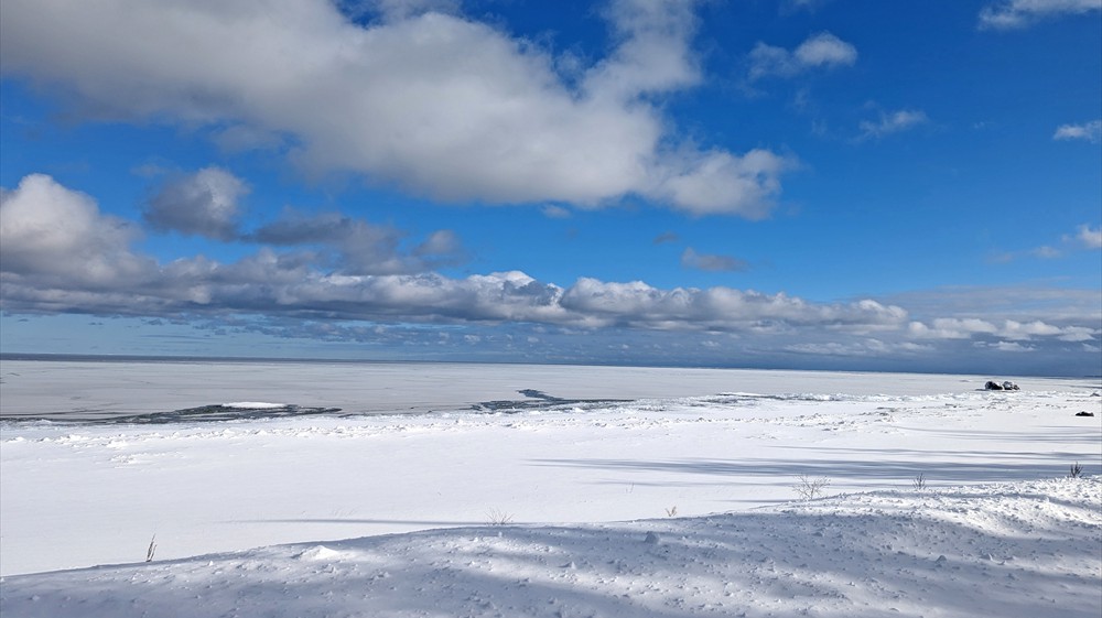 Snow Beach in Winter